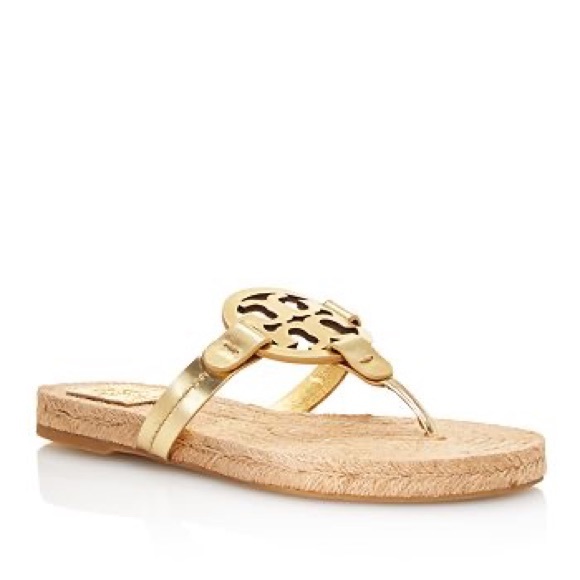 Tory Burch Shoes - EUC Tory Burch Gold Miller Espadrille